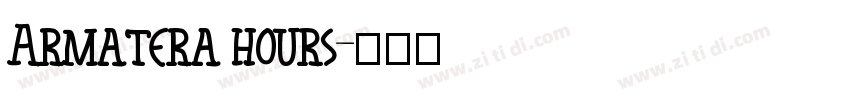 Armatera hours字体转换